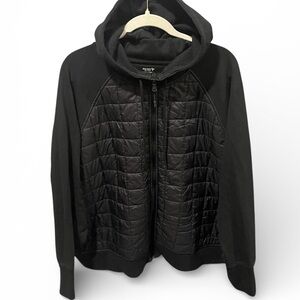 Old Navy Black Quilted Hooded Jacket